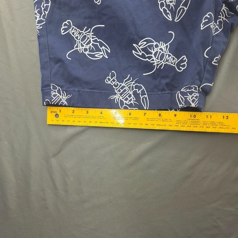 Tommy Hilfiger Men's 36 Navy Blue Lobster Print Preppy Shorts
